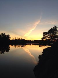 Silhouette of trees at sunset