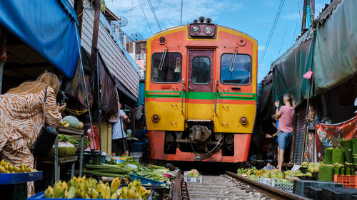 Train on railroad track