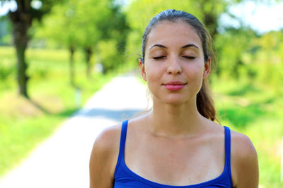 Portrait of a beautiful young woman