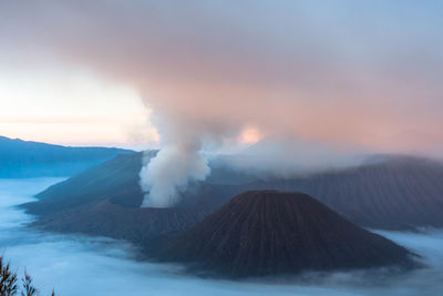 Scenic view of volcanic landscape