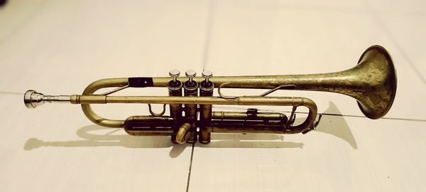 Close-up of soprano trumpet