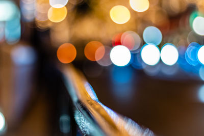 Defocused image of illuminated lights