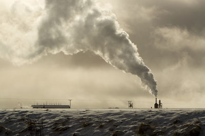 Power plant of geothermal energy in iceland