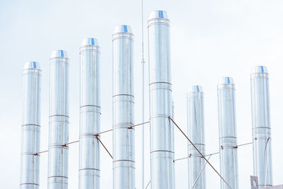 Low angle view of skyscrapers against clear sky