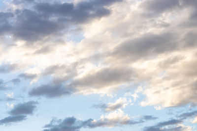 Low angle view of clouds in sky
