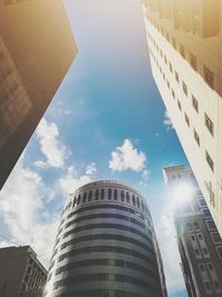 Low angle view of buildings against sky