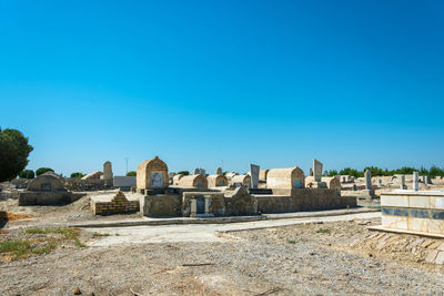 Buildings against blue sky