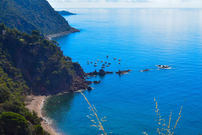 High angle view of sea