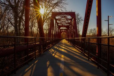 Bridge against sky during sunset