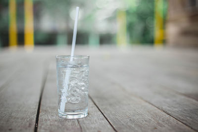 Close-up of drink on table