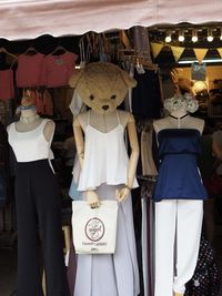 View of clothes in store