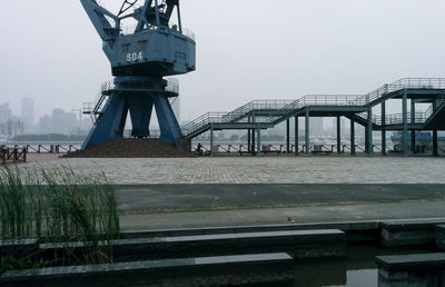 View of bridge against clear sky