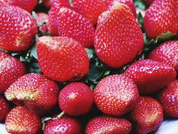 Full frame of strawberries