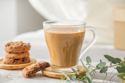 Close-up of coffee on table