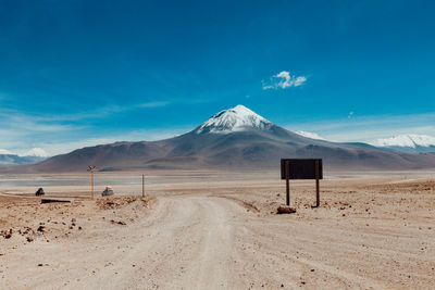 Scenic view of desert against sky