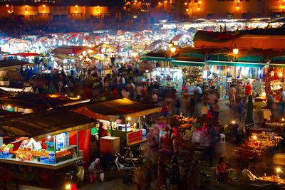 Group of people at night