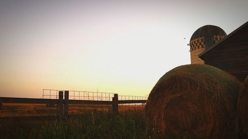 View of landscape at sunset