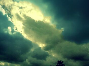 Low angle view of cloudy sky