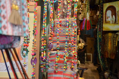 Close-up of multi colored for sale in market