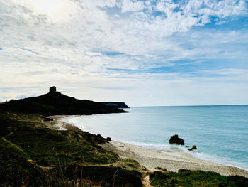 Scenic view of sea against sky