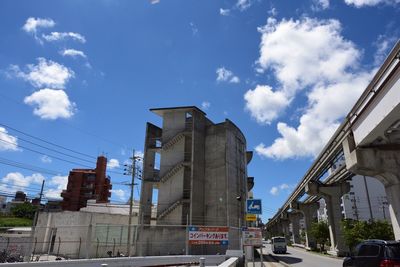 Low angle view of buildings against sky