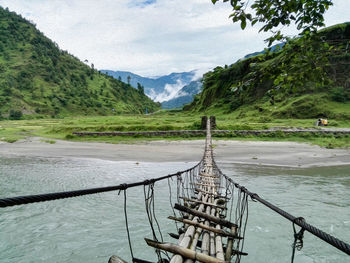 Landscape from nepal with an oil painting affect added.