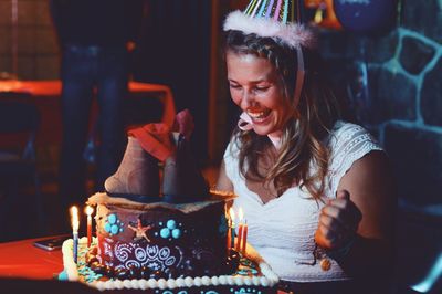 Portrait of young woman