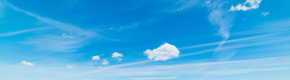 Low angle view of clouds in blue sky