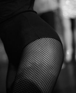 Midsection of woman wearing stockings