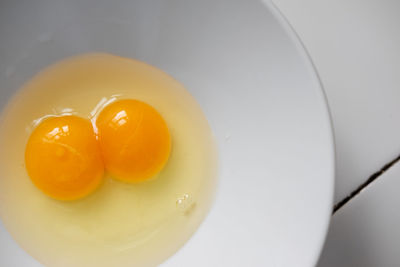 Egg yolk in bowl