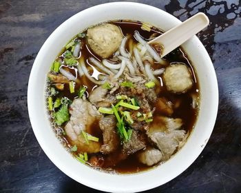 Close-up of served food