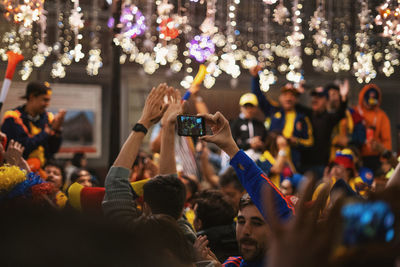 Group of people at music concert