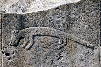 Full frame shot of cracked pattern on rock