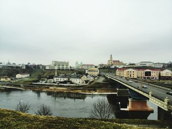 View of canal along buildings