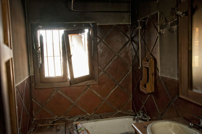 Interior of abandoned house