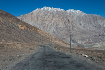 Scenic view of mountains against clear sky