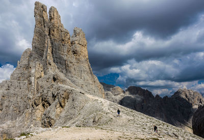 Scenic view of rock formation against sky