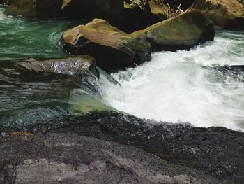 Scenic view of waterfall