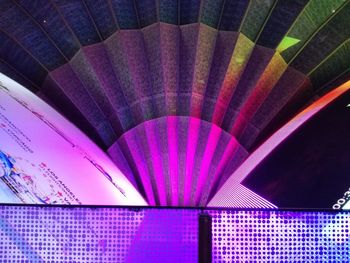 Full frame shot of illuminated ceiling