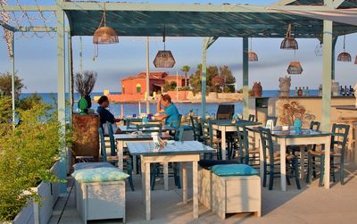 Group of people at restaurant