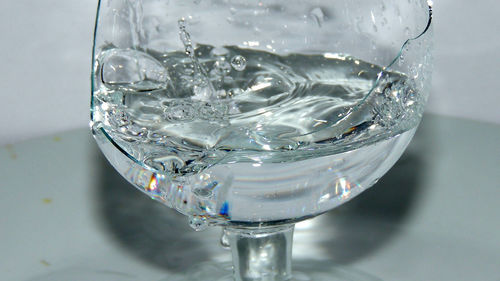 Close-up of water in glass