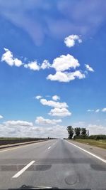 Empty road against sky