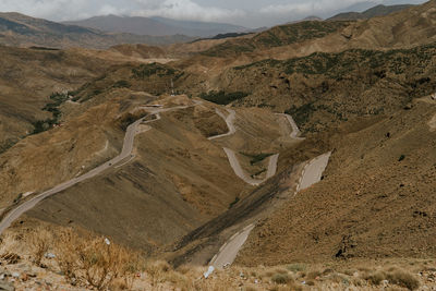 Scenic view of desert against sky