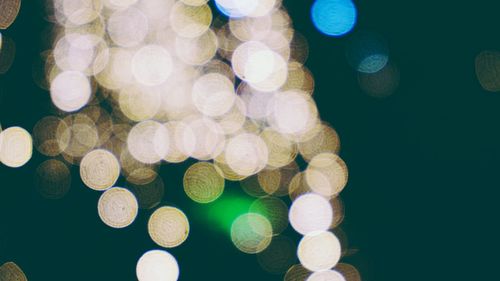 Defocused image of illuminated lights