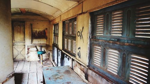 Interior of abandoned house