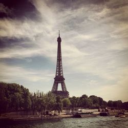 Low angle view of eiffel tower