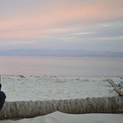 Scenic view of sea during sunset