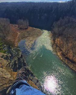 River flowing through rocks