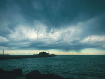 Scenic view of calm sea against sky