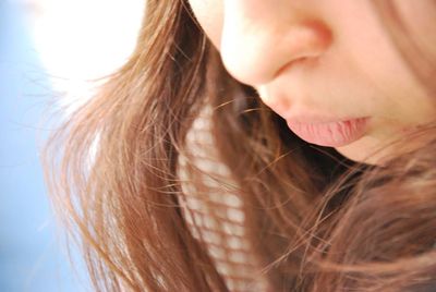 Close-up portrait of woman